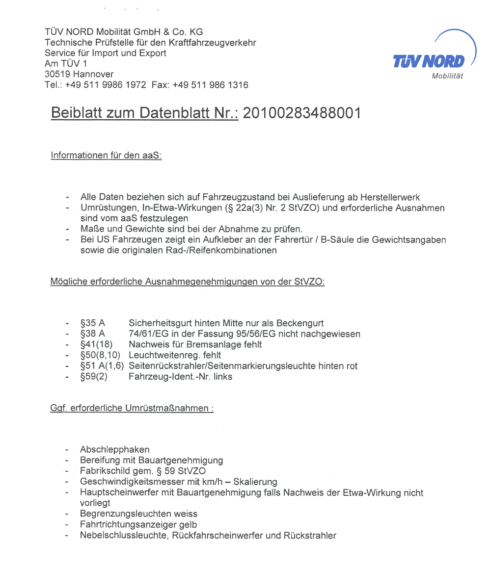 Datenblatt Tv Nord